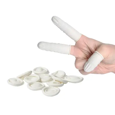 보호용 손가락 끝 천연 고무 장갑 직장 안전을 위한 일회용 라텍스 손가락 침대 네일 메이크업 눈썹 연장