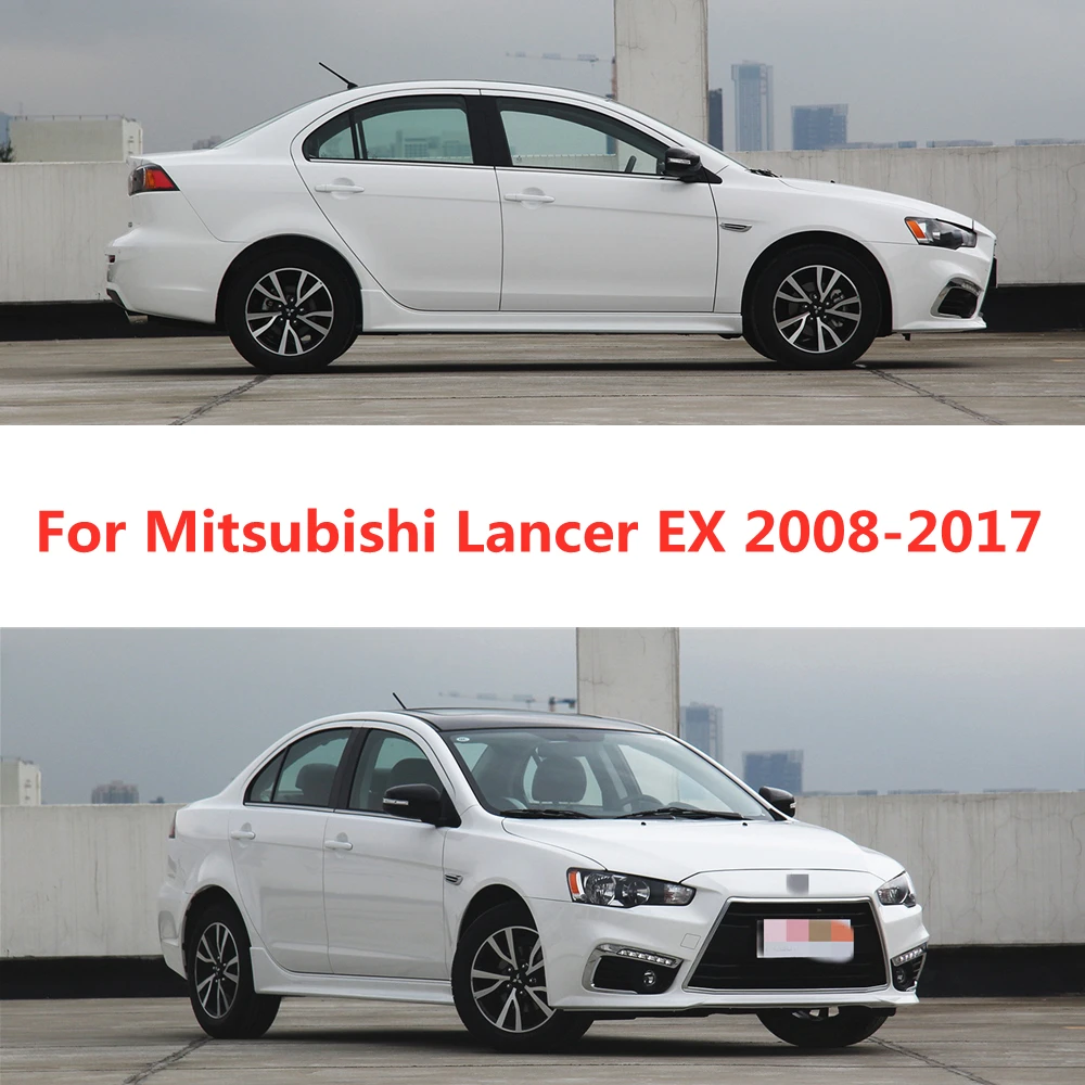 For Mitsubishi Lancer EX 2008-2017 Side Window Vent Visor Sun Rain Deflector Guard Awnings Shelters Smoke Adhesive Cover Trim