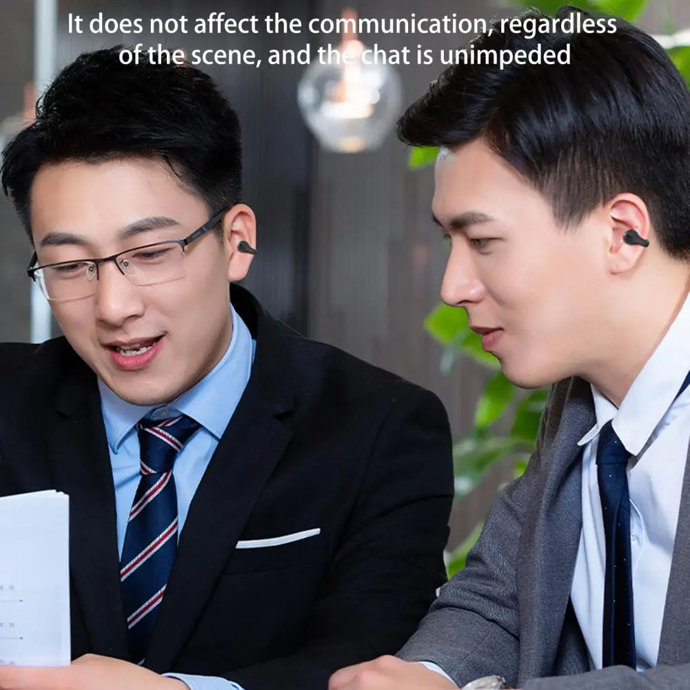 Portable HD-compatible Calling 400mAh Bluetooth-compatible 5.3 with Voice Assistant Ear-clip Earphone Sports Supply