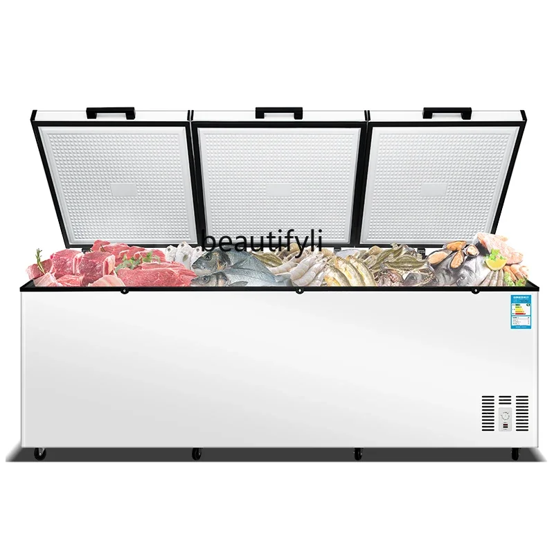NQ Kommerzieller Gefrierschrank mit großer Kapazität, Supermarkt, Convenience-Store, Kühllagerung, horizontaler Eisschrank