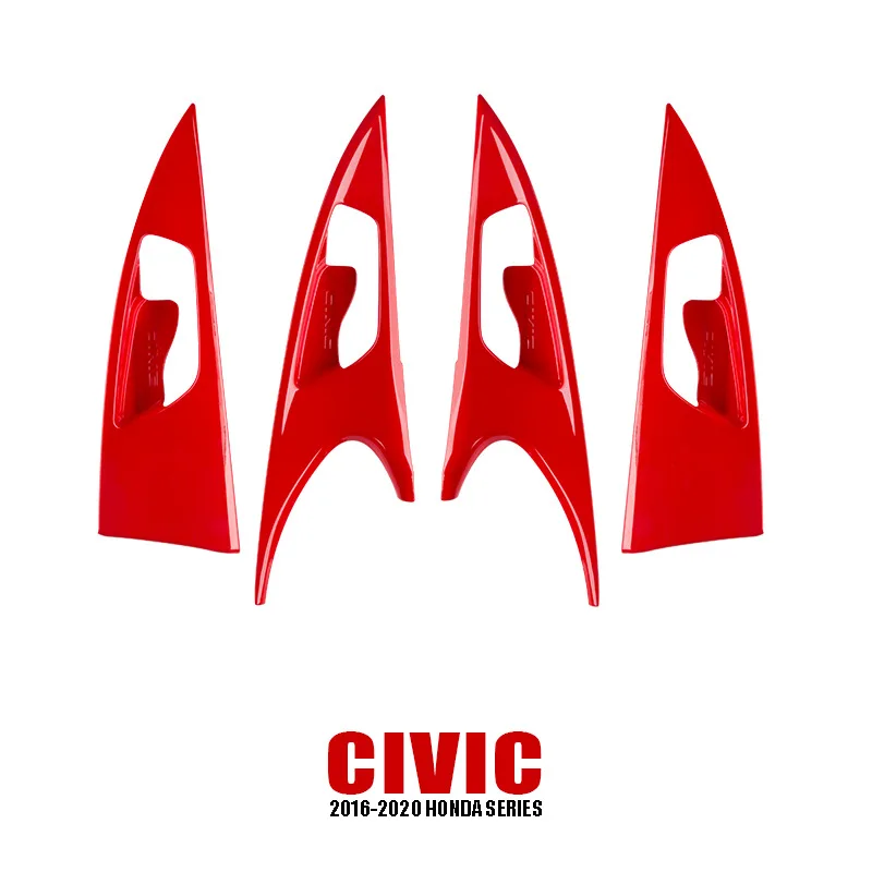 

10th Generation Civic Door Handle Inner Door Bowl Decorative Frame Sticker16-21Civic Car Interior Decoration Accessories Modific