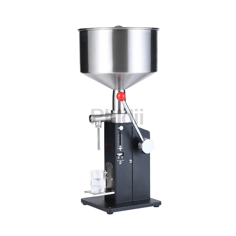 5-55 ml Stainless Steel Manual Paste Liquid Filling Machine Commercial Dispenser Filler Adjustable for Oil Honey Bottle Filler