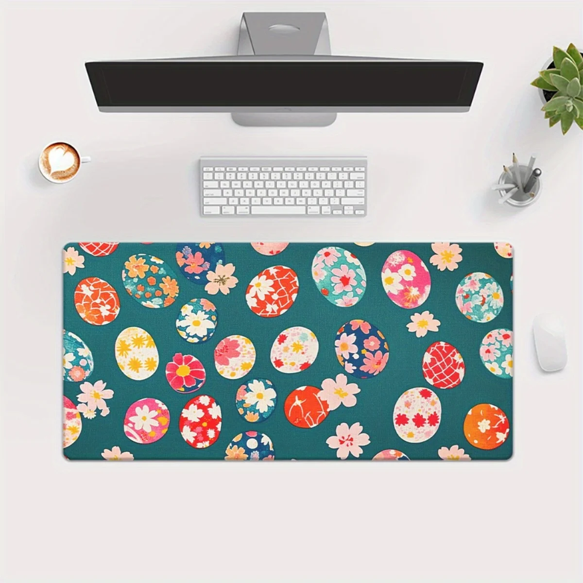 

Bright Easter Egg Pattern XXL Mouse Pad with Smooth Polyester Surface
