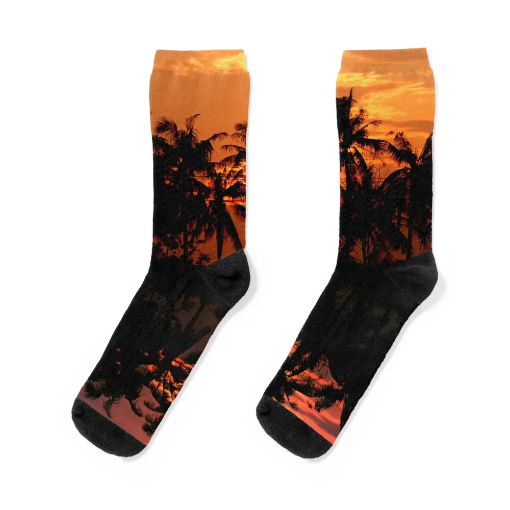 

beautiful sunset view Socks Christmas sheer Socks For Men Women's