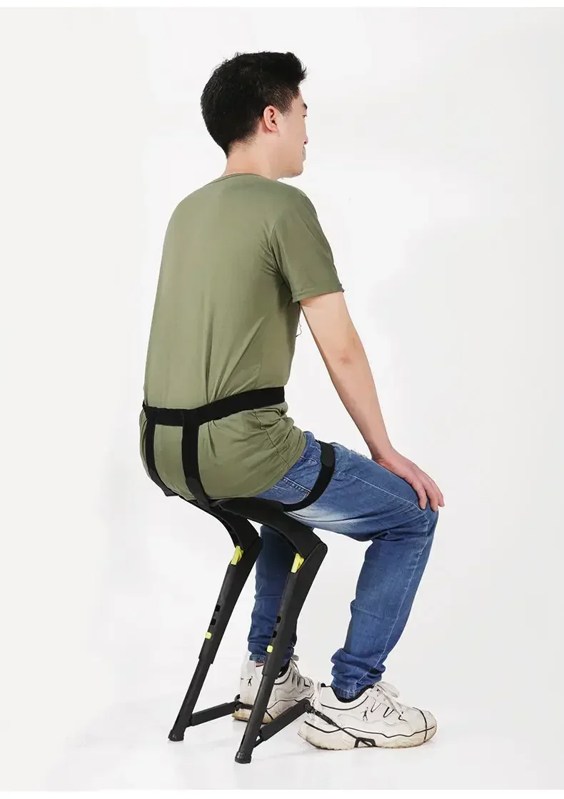 New Multifunctional Exoskeleton Wearable Sports Lightweight Folding Chair Fishing Outdoor Portable Travel Seat Stool