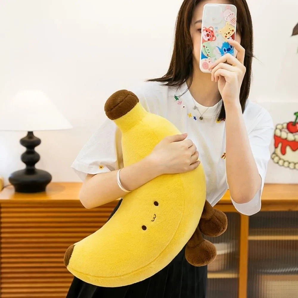 Fun Series Plush Banana Plush Toys Yellow Long Leg Fruit Banana Plush Pillow Simulation Cute Design Cute Banana Dolls Xmas Gift