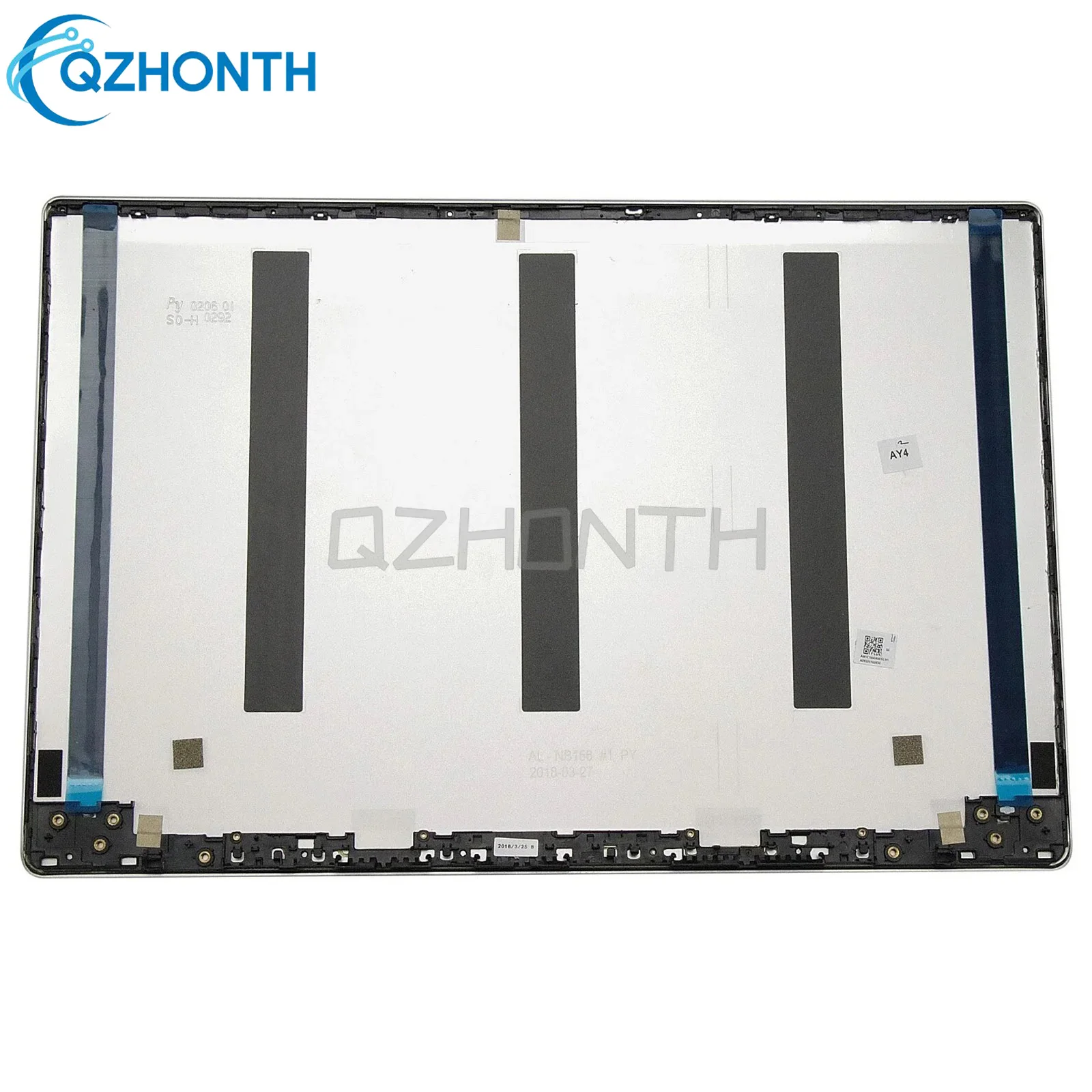 Tampa traseira LCD para Lenovo IdeaPad, moldura frontal e dobradiças, 330S-15, 330S-15IKB, 330S-15ISK, prata, 15,6 ", Novo