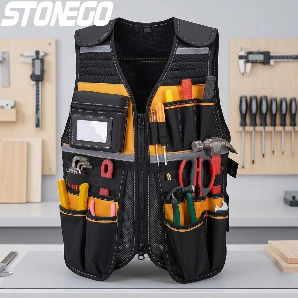 breathable-multi-pocket-tool-vest-storage-reflective-safety-workwear-auto-repair-gardening-construction
