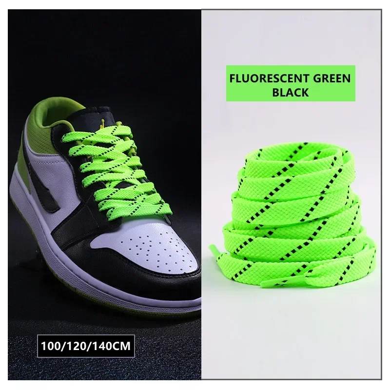 Classic Shoelaces for Sneakers Flat Mixed-colors Shoe laces AF1/AJ Shoelace Elastic Laces Shoes 100/120/140CM Strings 1Pair image 5