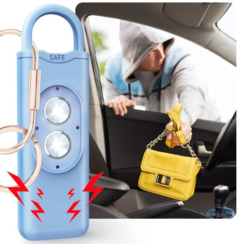 New Outdoor Portable Anti Wolf Alarm Personal Self-Defense Artifact with 130dB SOS LED Light Dual Light Explosion Flash