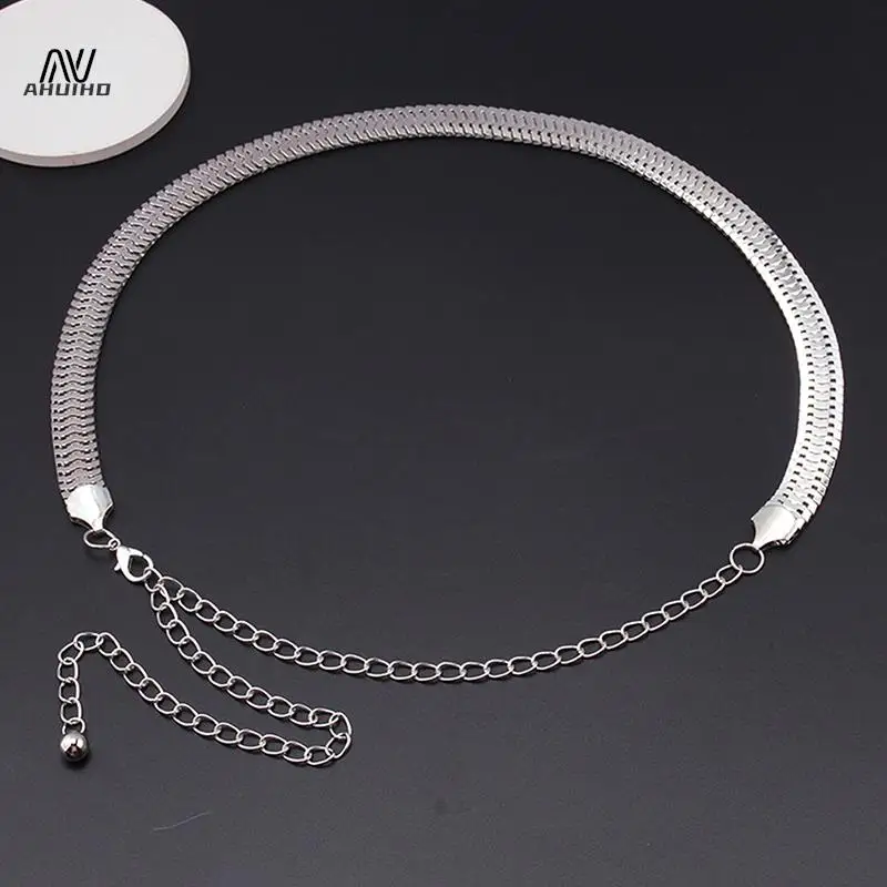 Vrouwen Mode Riemen Luxe Designer Riem Retro Zilver Gesneden Holle Ketting Riem Voor Vrouwen Elegante Ronde Metalen Vrouwen Riem