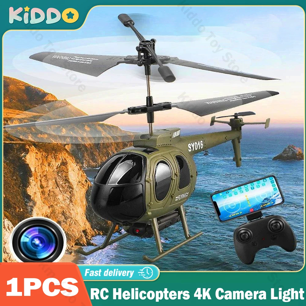 

Electric Remote Control Helicopters Toys for Boys 4K Camera Light RC Airplanes Model Children Aircraft Quadcopter Kids Drone