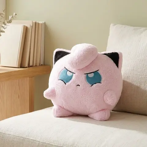 Very Soft Fluffy Jigglypuff Plush Toy Stuffed Anime Throw Pillow Japanese Style Plushies Cartoon Doll Sofa Bed Home Decor Gifts