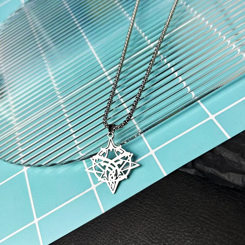 Anime Lord of the Mysteries The fool Logo Nameplate Necklace Unisex Pendant Trendy jewelry Women Men