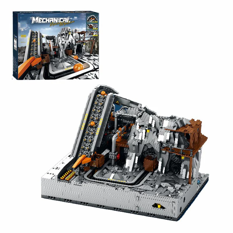 

Техническая модель горнодобывающей техники GBC с двигателем, 3338 шт., наборы строительных блоков, кирпичные головоломки, игрушки, подарочный детский набор