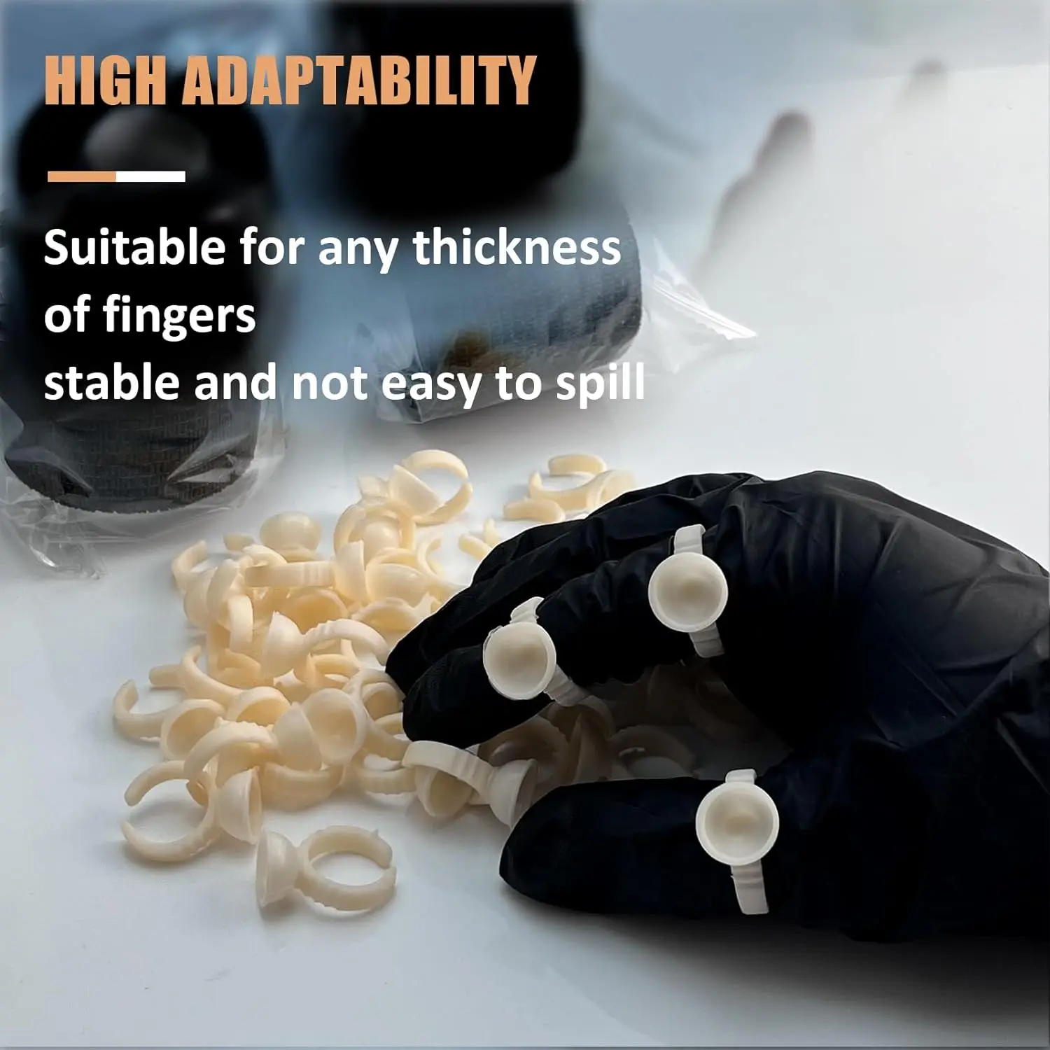 100Pcs Disposable Tattoo Ink Ring Cups Soft Silicone Pigment Container Portable Microblading Permanent Tattoo Pigments Accessory