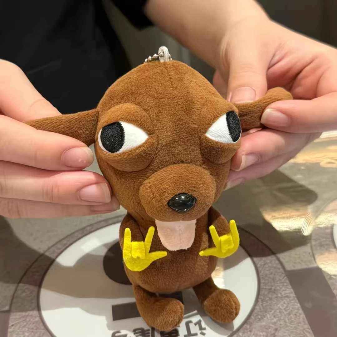 New Cartoon Mutant Chihuahua Puppy Plush Pendant Facial Expression Package Sand Sculpture Funny emoticon Toys Pendant keychain
