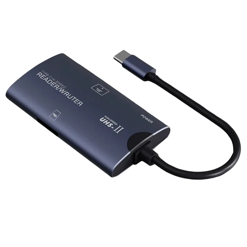 High-Speed Multi-Function CF Card Reader Type-C (TF+CF) TF Aluminum Alloy Computer Mobile Phone Two-In-One Card Reader