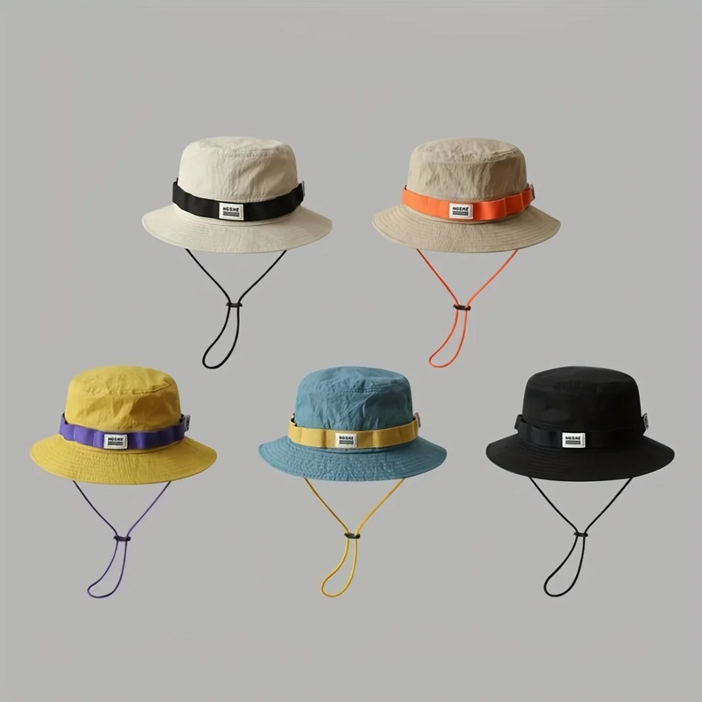 Sommer-Fischerhüte Sonnenschutz mit Breiter Krempe Reisekappe Outdoor Damen Herren Vintage Anti-UV Sonnenschirm Angeln Wandern Camping Hut
