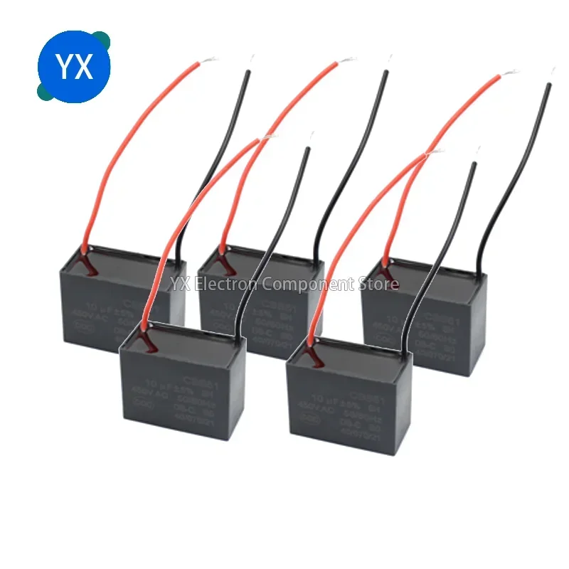 2~5pcs CBB61 Starting Capacitance 450V AC Fan Capacitor CBB Motor Run Capacitor 1UF-20UF 1.2UF 1.5UF 2UF 2.5UF 3UF 3.5UF 4UF