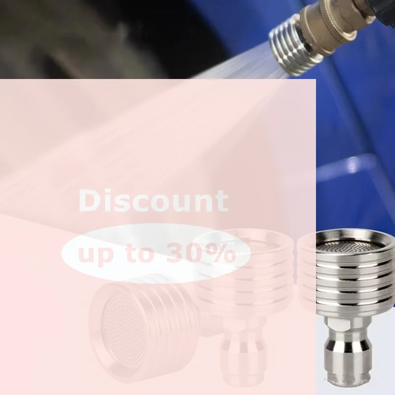 [Stainless Steel High Pressure Shower Nozzle 1/4 Quick Interface Anti-rust for Bathroom Household Cleaning Outdoor Use]