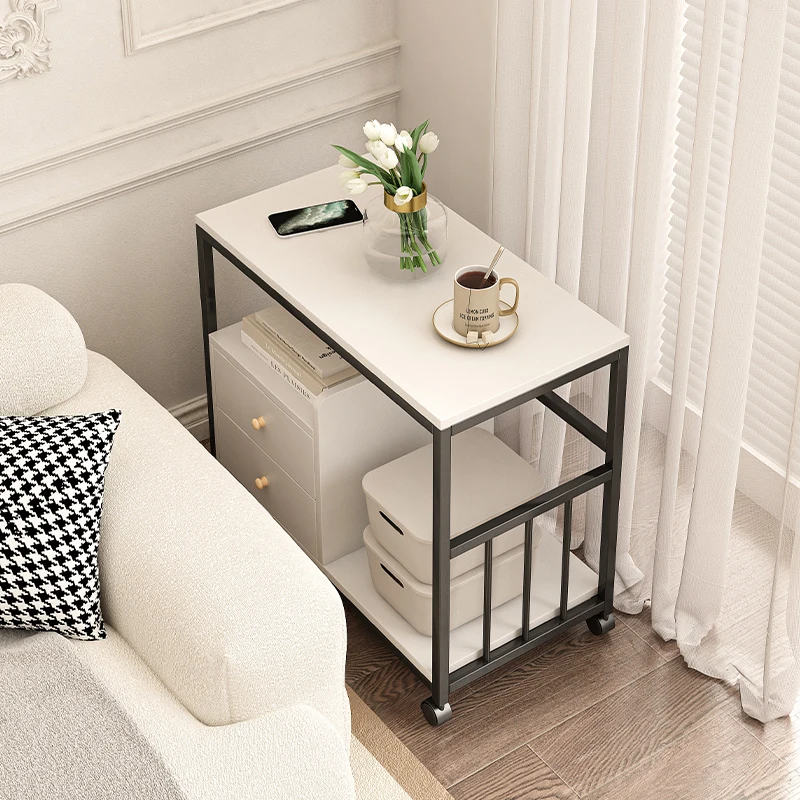 

Cream-style Sofa Side Table Furniture Living Room Light Luxury Household Coffee Table Small Table Modern Minimalist Multilayer