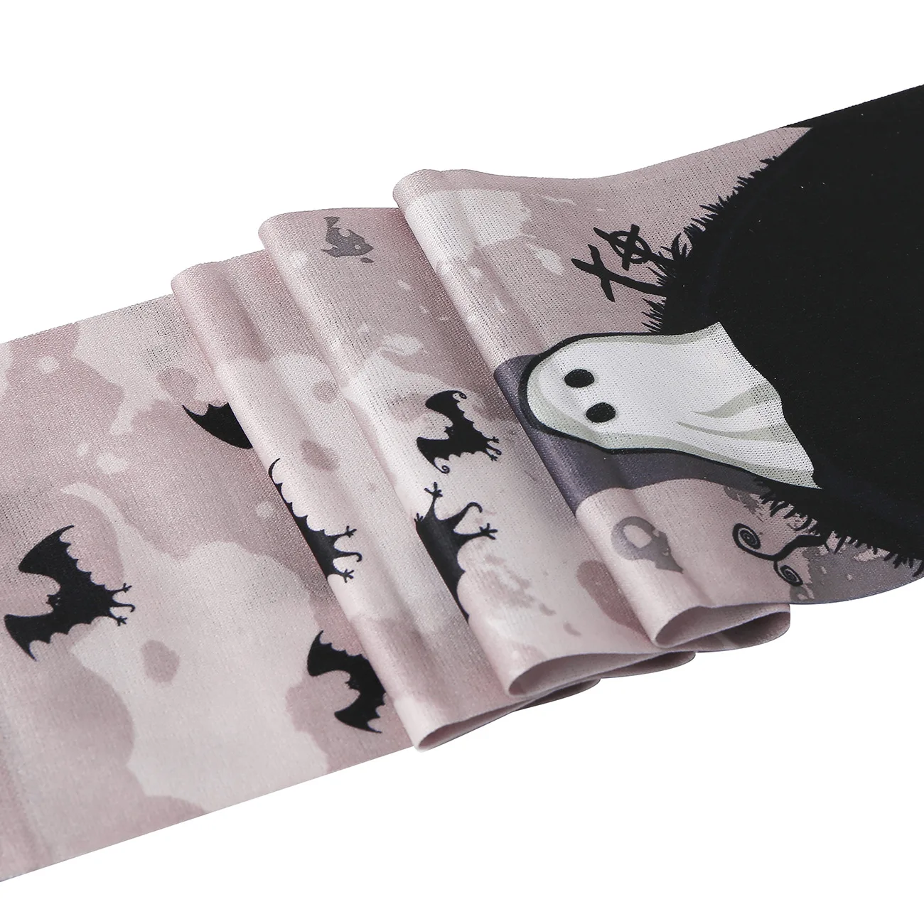 Dark Castle Bat Stockings Halloween Cosplay Accessories Witch Ghost Evil Pumpkin Silk Print Stockings Lady Knee-high Nylon Socks 6