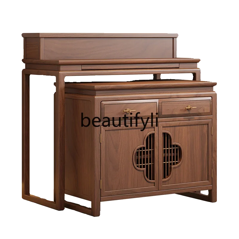 

Black walnut new Chinese table incense case household solid wood table for Buddha, Buddha platform middle hall for table0420