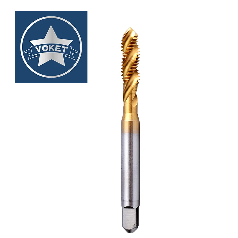 VOKET HSS Spiral Fluted Tap Spiral Pointed Tap Hand Tap M2 M2.5 M3 M3.5 M4 M5 M6 M8 M10 M12 M14 M16 M18 M20 Screw Thread Taps