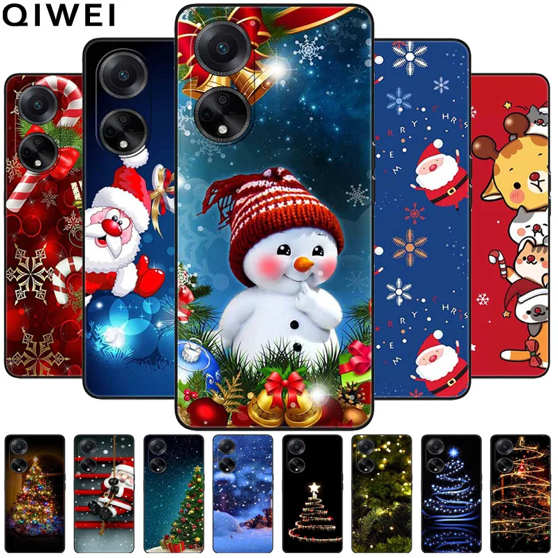 Christmas Phone Cases for OPPO A98 5G Case Protective TPU Silicon Soft Cover for OPPO A58 A78 5G A 98 Funda Shells Capa Cool bag