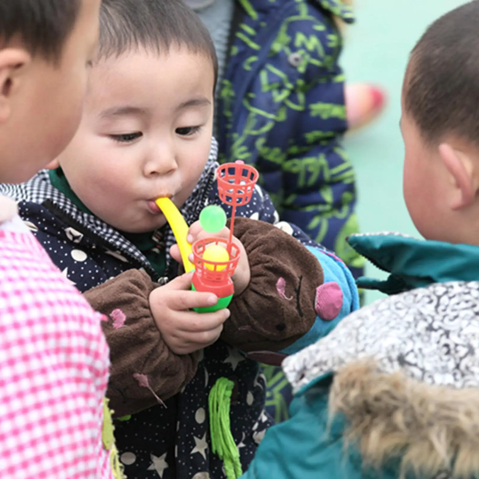 1 قطعة لون عشوائي الأنابيب تهب العاب كروية للأطفال في الهواء الطلق ألعاب رياضية التوازن التدريب لعب للتعلم بنين بنات لعبة مضحكة #2