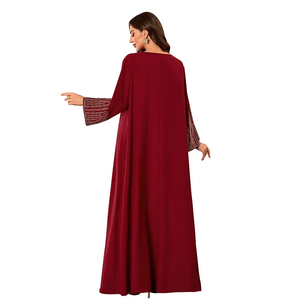 فستان العيد النسائي عباية إسلامية رمضان جلابية مطرز بالخرز فساتين الحفلات دبي رداء طويل المغرب قفطان إسلام فيستدوس لارجوس 2026