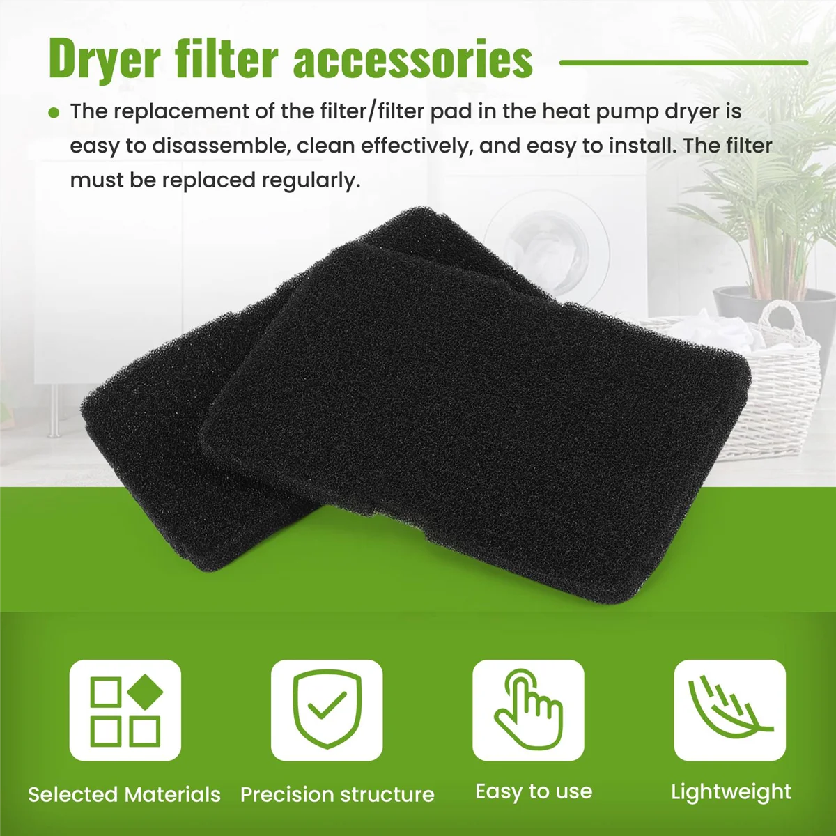 Filtro para substituição do secador, 2964840100, DE8635Rx, DS7512Pa, secadora de roupa, 10 pcs