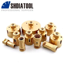 SHDIATOOL 1 PC เพชรเจาะ Crown Core Bits กระเบื้องเซรามิค M14 รูเกลียว Marble Porcelain สโตนแวร์เจาะบิต Dia6-115mm