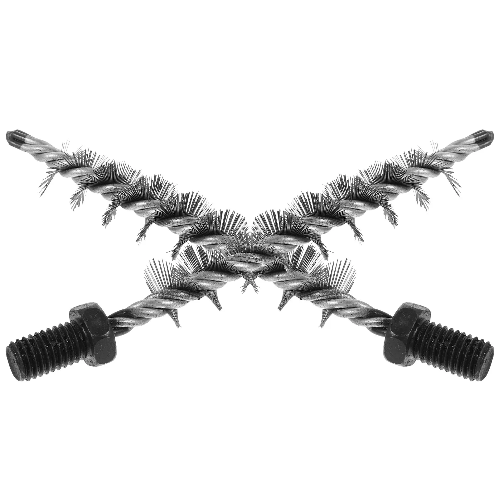 2Pcs Heavy Duty Steel Wire Chimney Brush Cleaner Kit for Metal Brick Clay Flues Round Square Oval Ducts Dryer Vent Air Duct