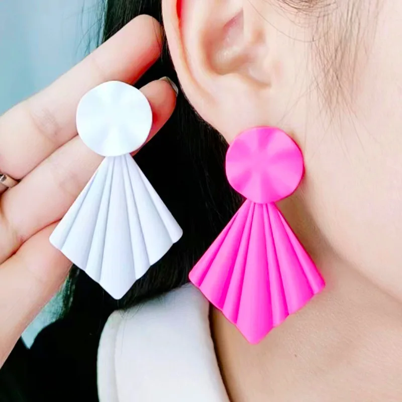 New Bohemian Style Circular Rhombic Stud Earrings Earrings Popular Fashion personalized Simple Korean Style Earrings for Women