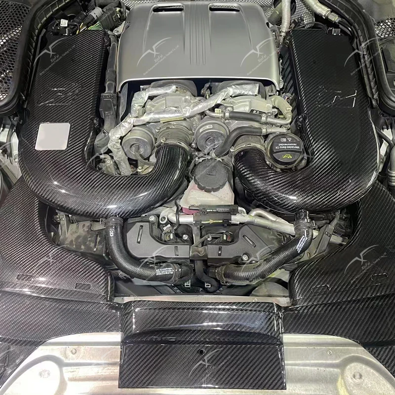 Suitable for  C63 W205 Automotive Parts Carbon Fiber Cold Intake System Kit Cold Intake Filtration System - Image 5