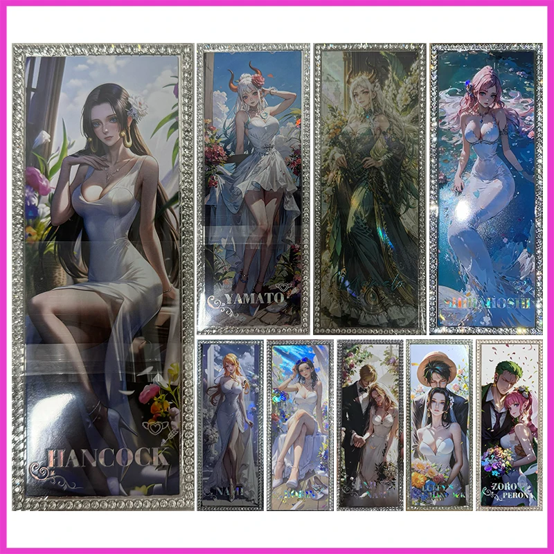 

Anime ONE PIECE Rare Diamond Ticket Stub Refraction Game Collectible Cards Hancock Yamato Luffy Toys for boys Birthday Present