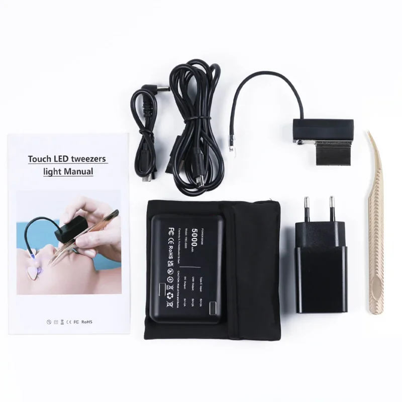 SENSE LASHES Lampada per pinzette UV a LED Lampada per polimerizzazione gel con colla UV Controllo touch Adatto a pinzette di qualsiasi dimensione per estensioni delle ciglia