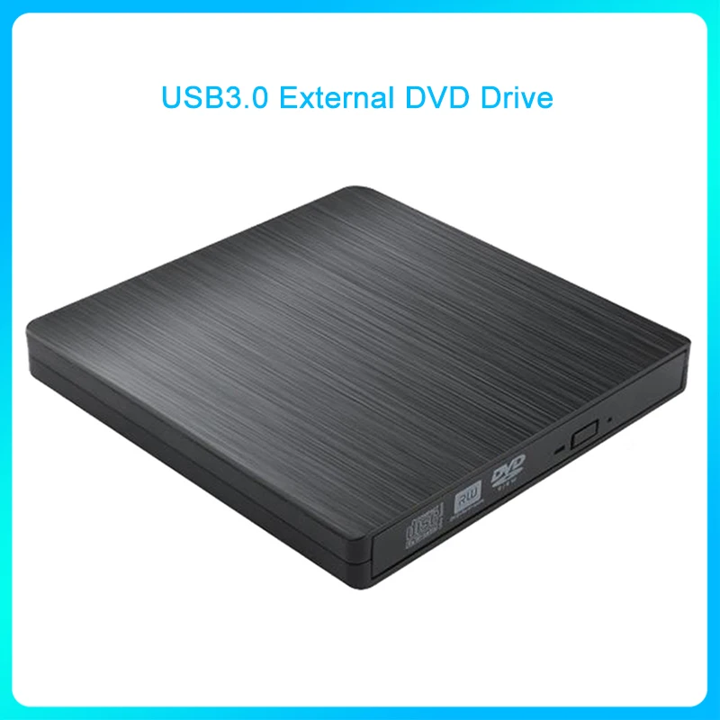 External CD/DVD Drive for Laptop USB CD Burner, Portable USB 2.0 High Data Transfer Speed Slim Optical cd rom drive No Ne