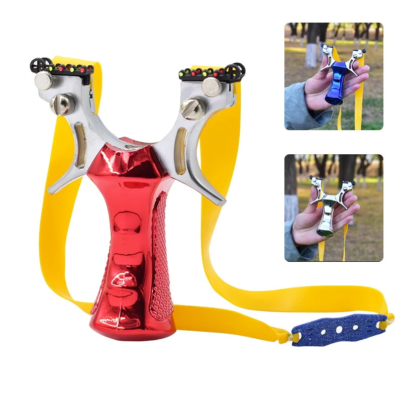 Three-color High-strength Resin Slingshot Lightweight Fast Hunting Shooting Practice Slingshot Small Sling