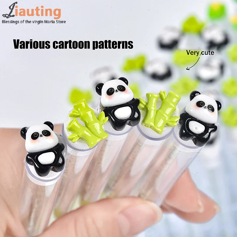 1/2/5 個かわいいパンダ竹まつげブラシチューブクリスタルラッシュマスカラワンド眉毛コームスプーリーアプリケーターメイクアップツール