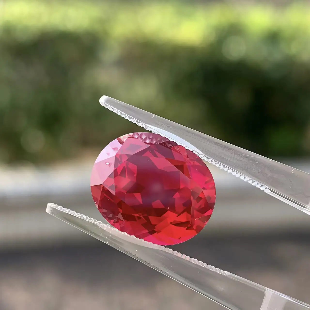 Pigeon Blood Red Lab Grown Ruby Oval Cut Loose Gemstone AGL Certificate DIY Jewelry Making For Rings Earrings Necklaces