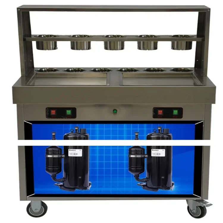 

Commercial Fully Automatic Ice - Cream Roll Frozen Yogurt Machine