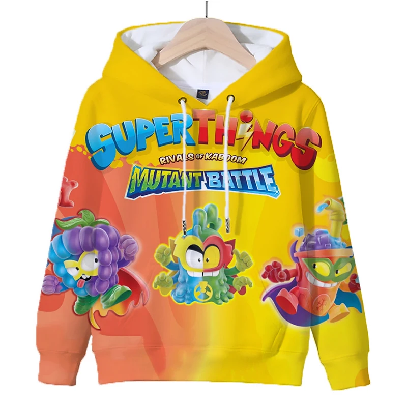 Game SuperThings Series 12 Hoodie Boys Cartoon Print Sweatshirt Girls Outerwear Kids Clothes Pullover Sudadera Children Clothing