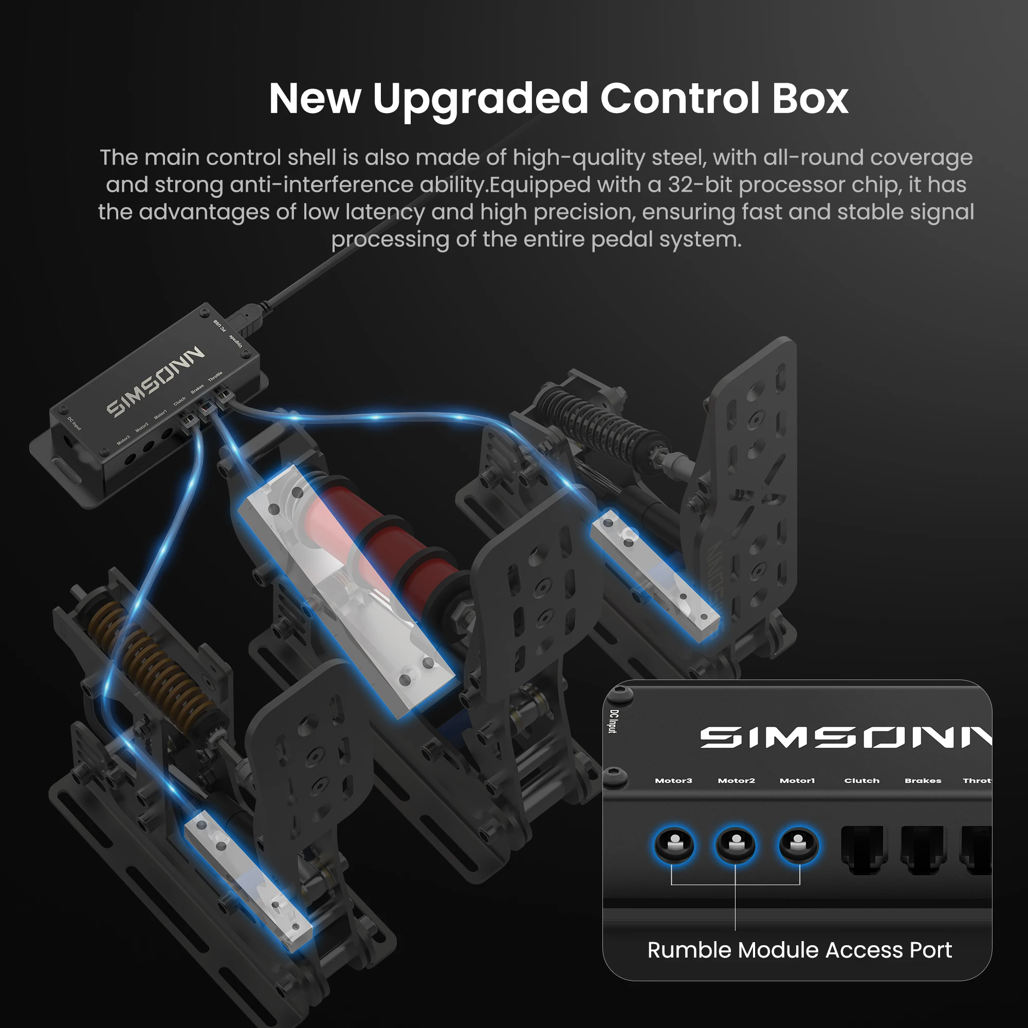 SIMSONN Plus X Simulation Racing Pedal Support Tactile Reactor