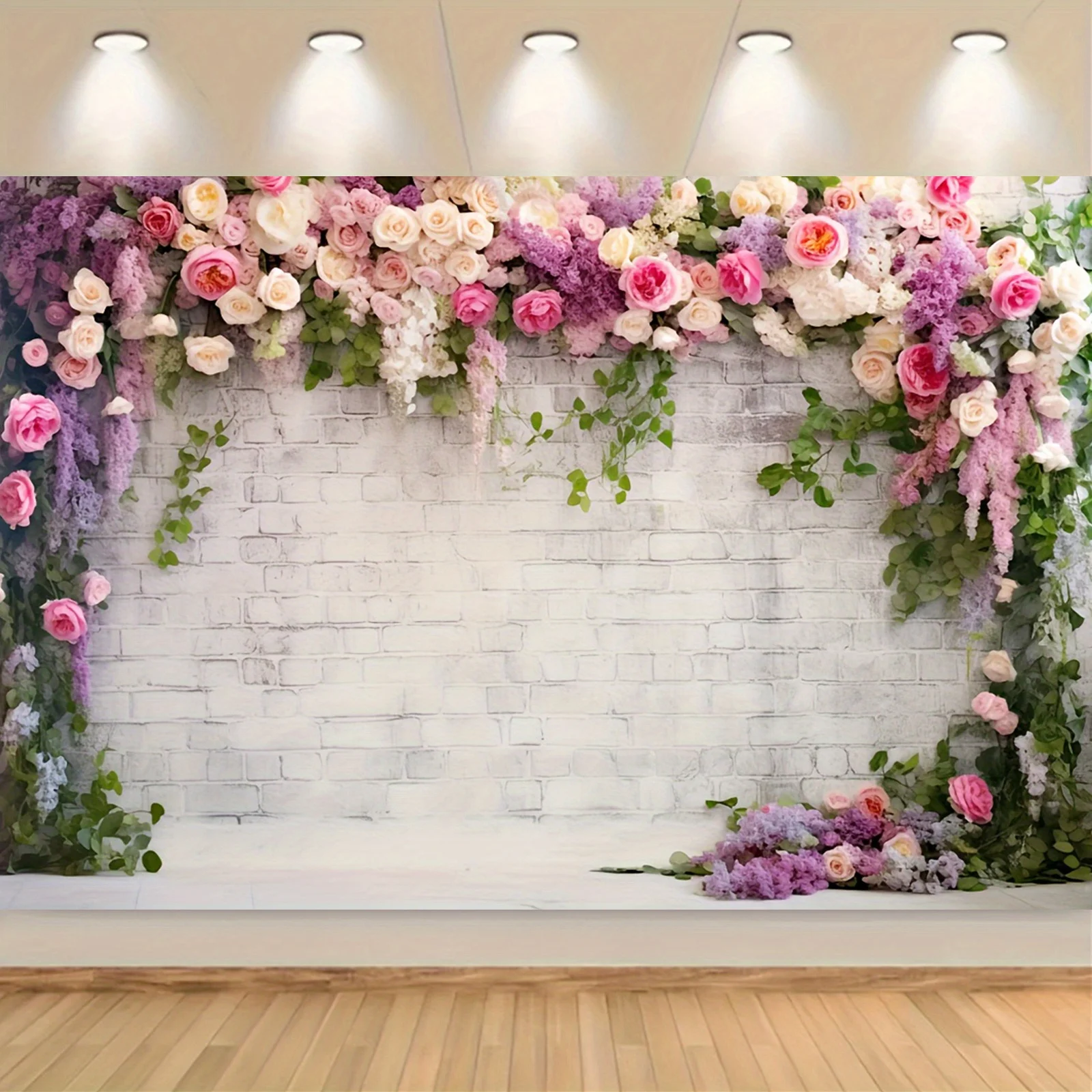 

One piece, floral background banner photography background, suitable for weddings and birthday celebrations