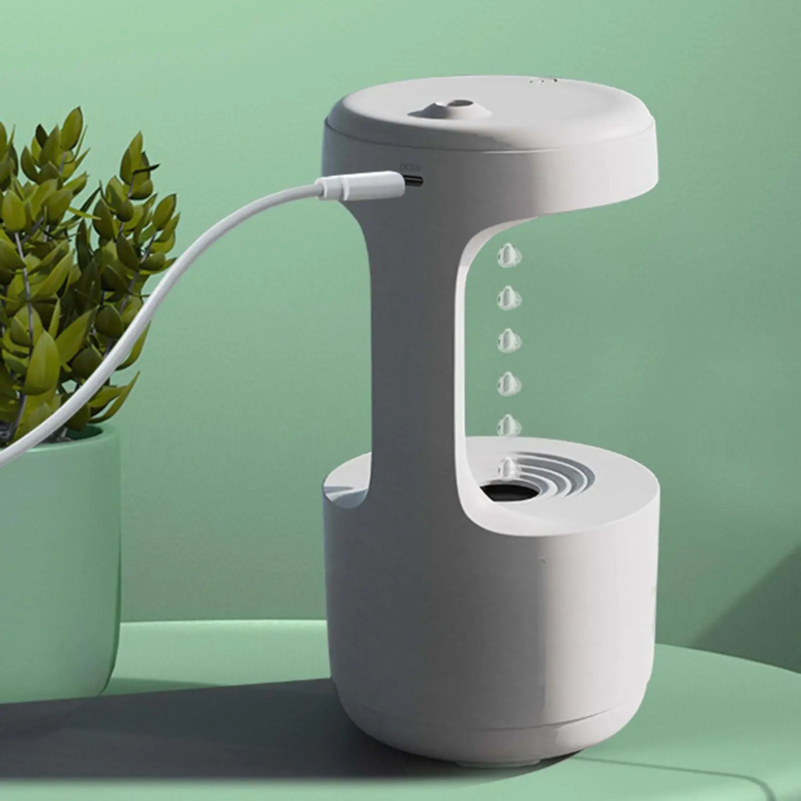 Desktop Air Humidifier Auto Shut Off 800ml Water Tank for Home Bedroom Yoga