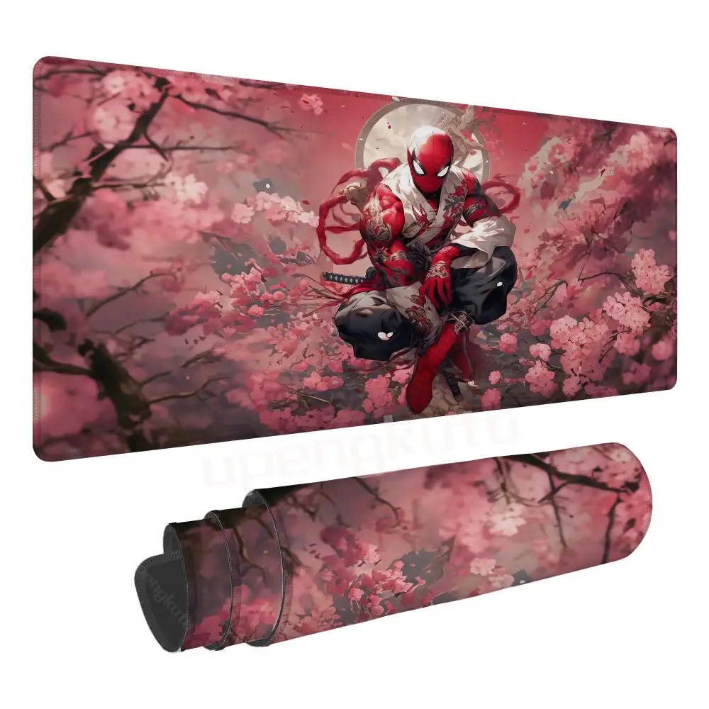 Spider Warrior Mouse Pad Under the Cherry Blossom Office Supplies Non-slip Rubber Popular Table Mat Endless Lock Edge Game Pad