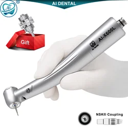 Dental Lab Air Turbine Standard Head Handpiece LED AI-X600L High Speed Rotor Ceramic Bearings Cartridge and 4/6 Holes